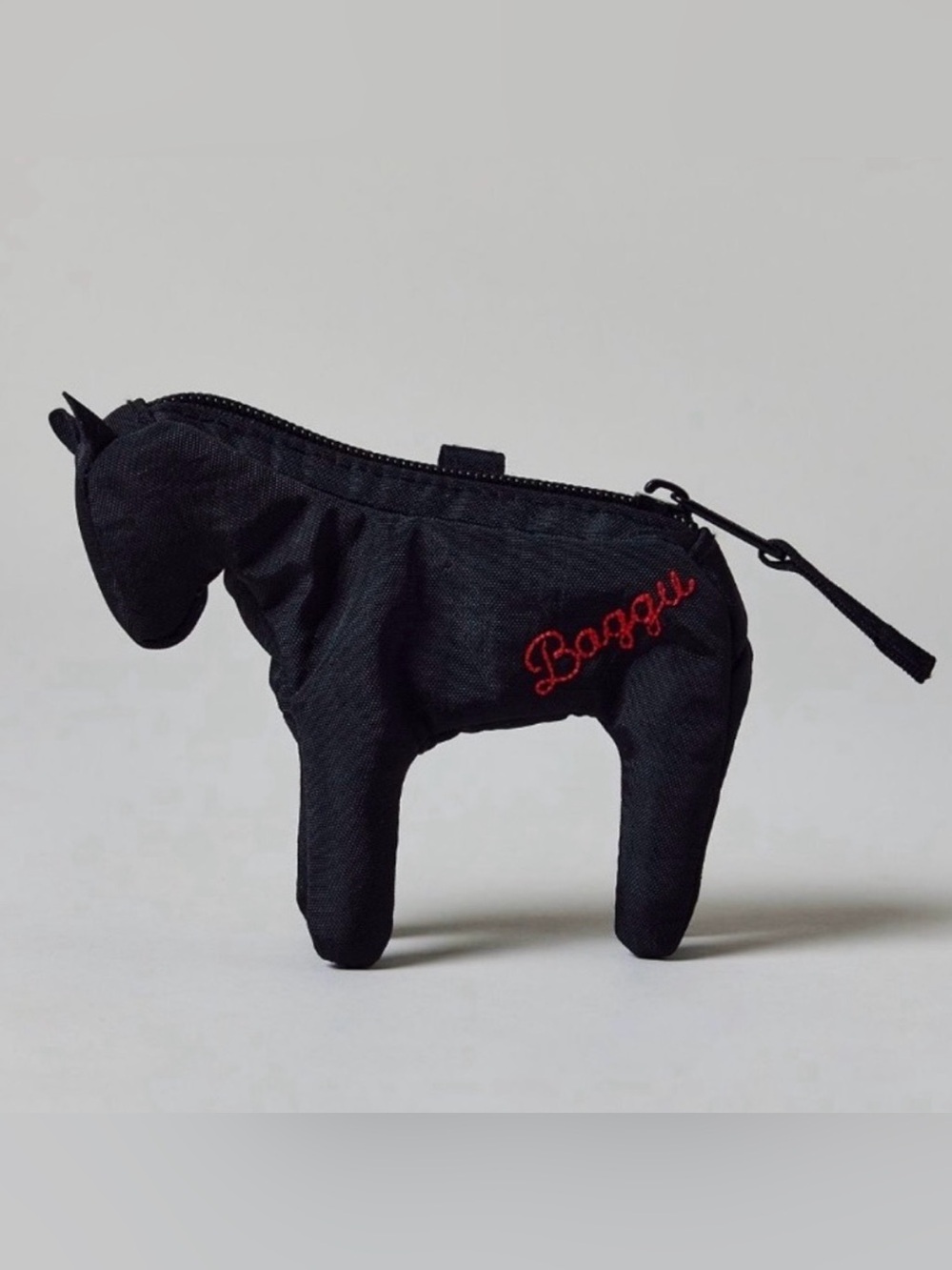 NWT BAGGU black horse with red embroidered horse bag charm / NEW - Picture 4 of 16